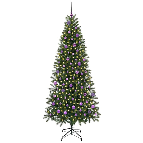 Vidaxl kunstkerstboom met 300 led met standaard groen 210 cm pe en pvc