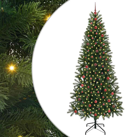 Vidaxl kunstkerstboom met 300 led met standaard groen 240 cm pe en pvc