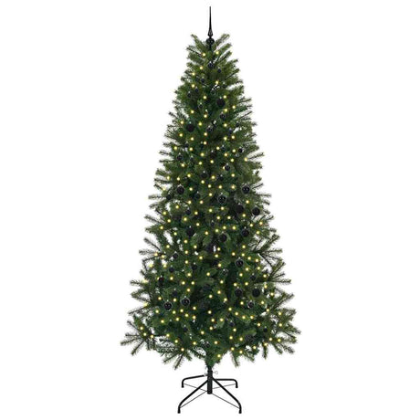 Vidaxl kunstkerstboom met 300 led met standaard groen 240 cm pe en pvc