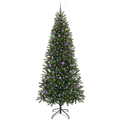 Vidaxl kunstkerstboom met 300 led met standaard groen 240 cm pe en pvc