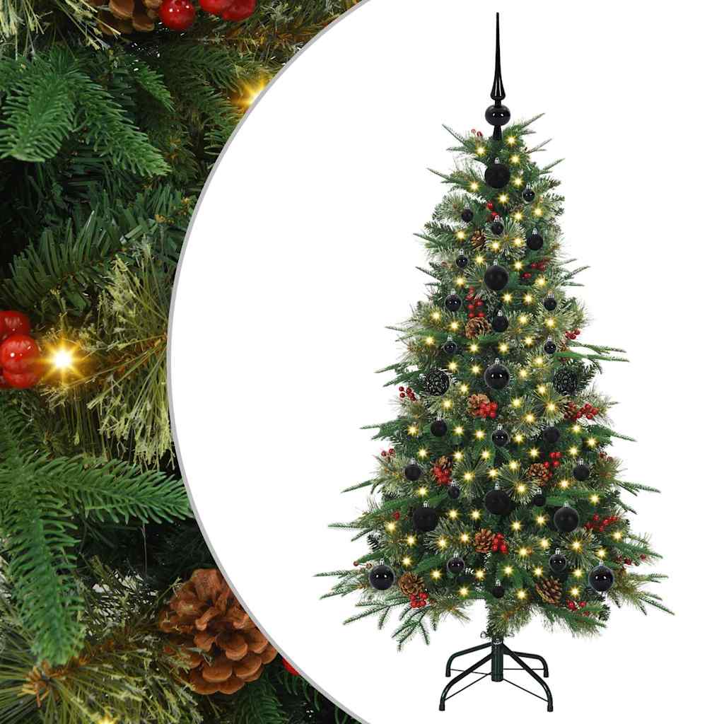 Vidaxl kunstmatige inklapbare kerstboom groen 120 cm pe en pvc