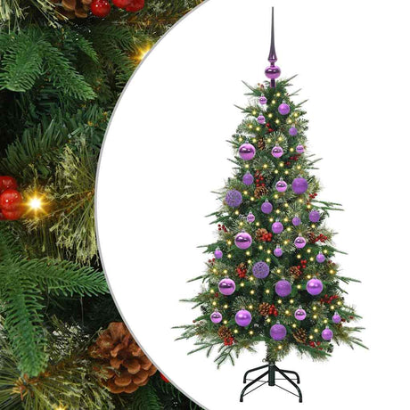 Vidaxl kunstmatige inklapbare kerstboom groen 120 cm pe en pvc