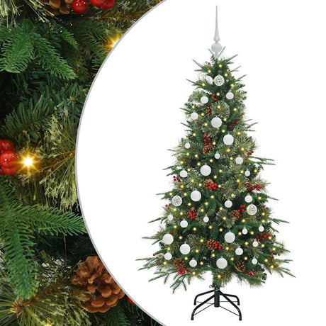 Vidaxl kunstmatige inklapbare kerstboom groen 150 cm pe en pvc