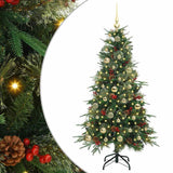 Vidaxl kunstmatige inklapbare kerstboom groen 150 cm pe en pvc