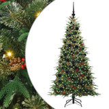 Vidaxl kunstmatige inklapbare kerstboom groen 180 cm pe en pvc