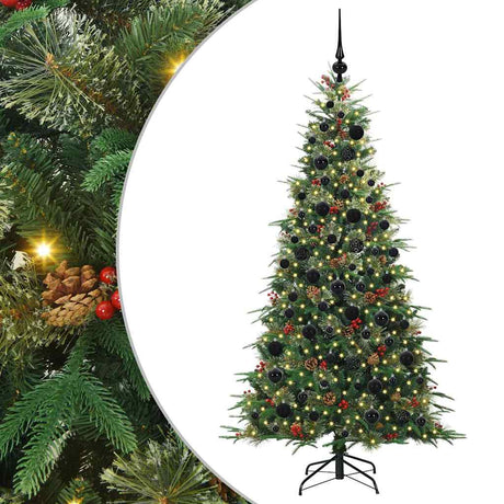 Vidaxl kunstmatige inklapbare kerstboom groen 180 cm pe en pvc