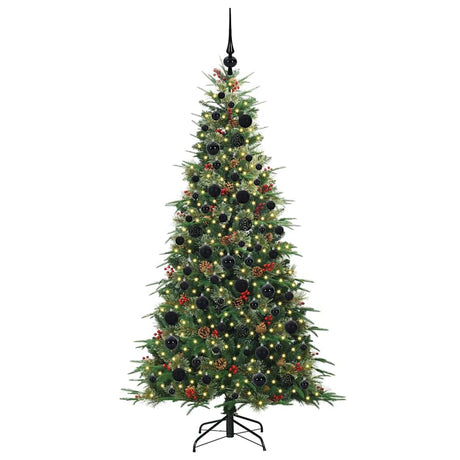 Vidaxl kunstmatige inklapbare kerstboom groen 180 cm pe en pvc
