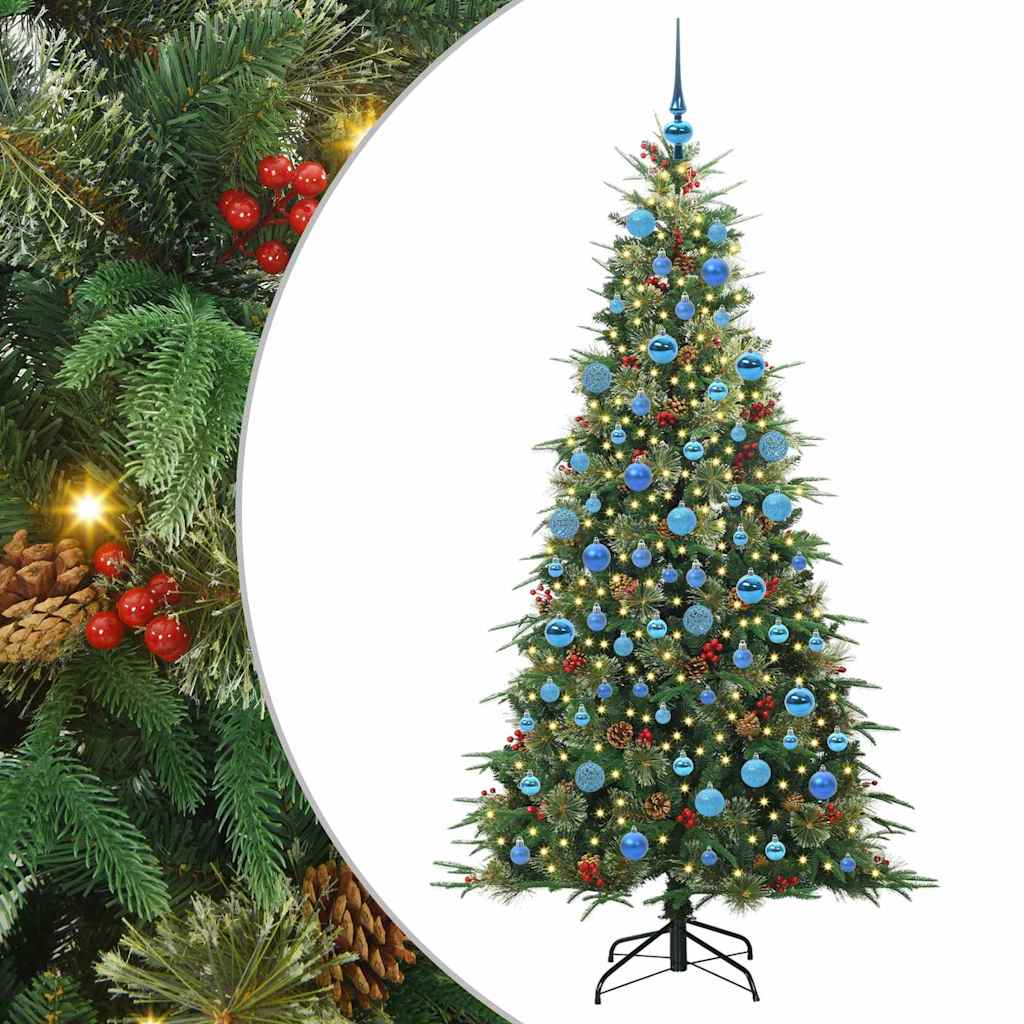 Vidaxl kunstmatige inklapbare kerstboom groen 180 cm pe en pvc