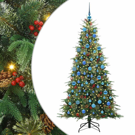 Vidaxl kunstmatige inklapbare kerstboom groen 180 cm pe en pvc