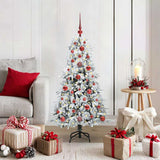 Vidaxl kunstmatige inklapbare kerstboom wit 120 cm pe en pvc