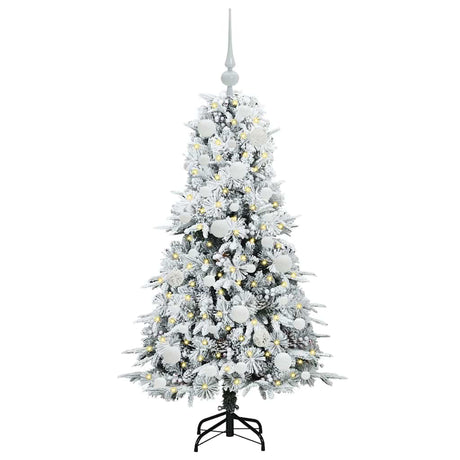 Vidaxl kunstmatige inklapbare kerstboom wit 120 cm pe en pvc