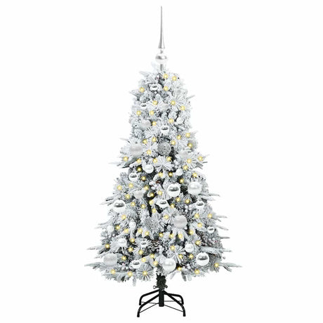 Vidaxl kunstmatige inklapbare kerstboom wit 120 cm pe en pvc