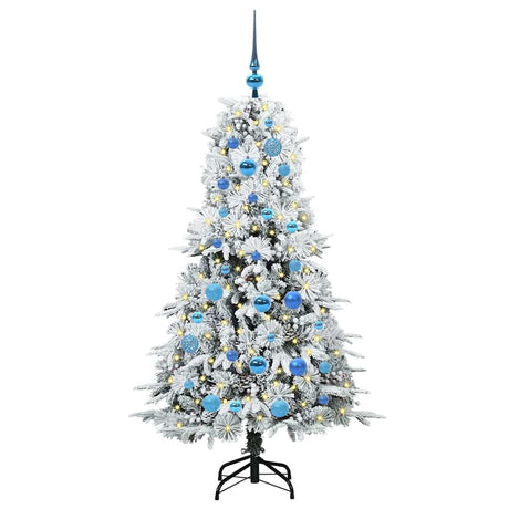 Vidaxl kunstmatige inklapbare kerstboom wit 150 cm pe en pvc