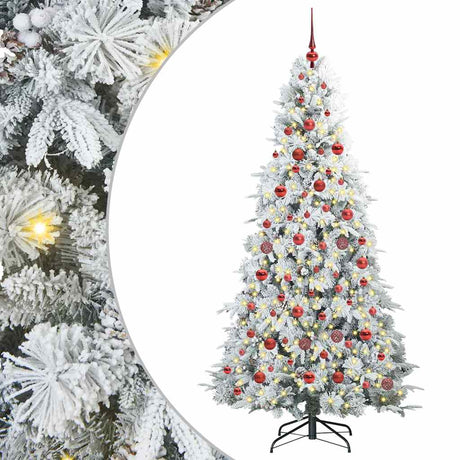 Vidaxl kunstmatige inklapbare kerstboom wit 180 cm pe en pvc