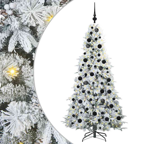 Vidaxl kunstmatige inklapbare kerstboom wit 180 cm pe en pvc