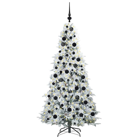 Vidaxl kunstmatige inklapbare kerstboom wit 180 cm pe en pvc