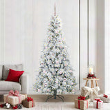 Vidaxl kunstmatige inklapbare kerstboom wit 210 cm pe en pvc