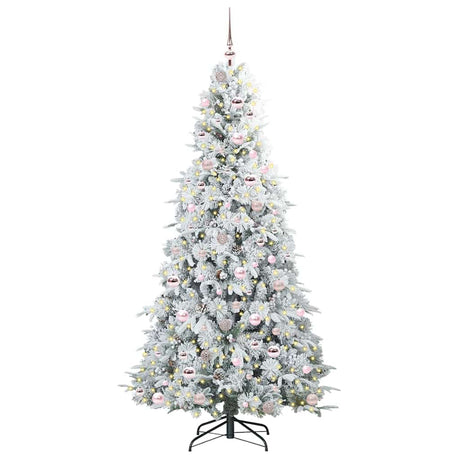 Vidaxl kunstmatige inklapbare kerstboom wit 210 cm pe en pvc