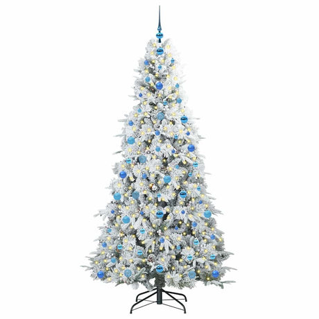 Vidaxl kunstmatige inklapbare kerstboom wit 210 cm pe en pvc