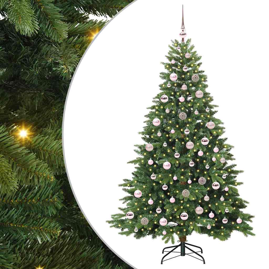 Vidaxl kunstkerstboom met 300 led met standaard groen 180 cm pe en pvc