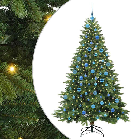 Vidaxl kunstkerstboom met 300 led met standaard groen 180 cm pe en pvc
