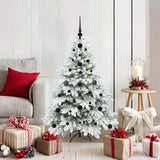 Vidaxl kunstkerstboom met 150 led met standaard wit 120 cm pe en pvc