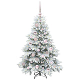 Vidaxl kunstkerstboom met 150 led met standaard wit 120 cm pe en pvc