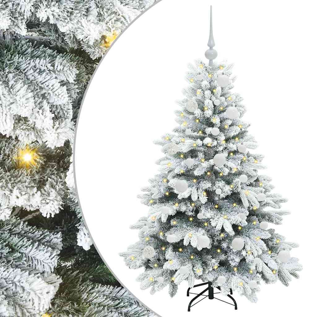 Vidaxl kunstkerstboom met 150 led met standaard wit 120 cm pe en pvc