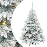 Vidaxl kunstkerstboom met 150 led met standaard wit 120 cm pe en pvc