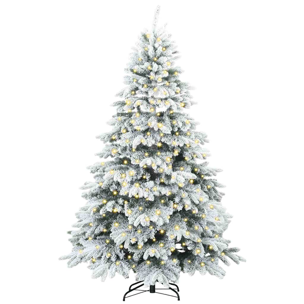 Vidaxl kunstkerstboom met 300 led met standaard wit 180 cm pe en pvc