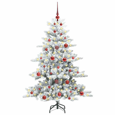Vidaxl kunstmatige inklapbare kerstboom wit 150 cm pvc en staal