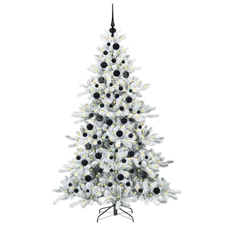 Vidaxl kunstmatige inklapbare kerstboom wit 180 cm pvc en staal