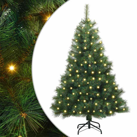 Vidaxl kunstkerstboom met 150 led met standaard groen 120 cm pe en pvc