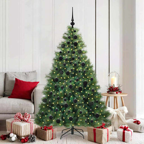 Vidaxl kunstkerstboom met 300 led met standaard groen 180 cm pe en pvc