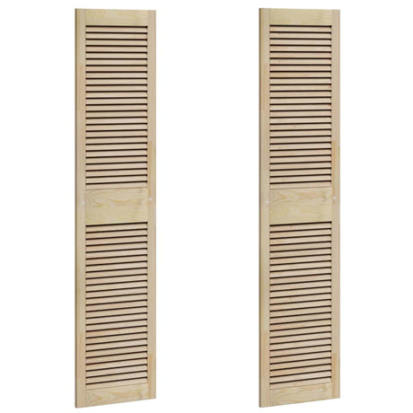 Vidaxl kastdeur 2 pcs naturel 170 x 2,1 x 39,5 cm massief grenenhout