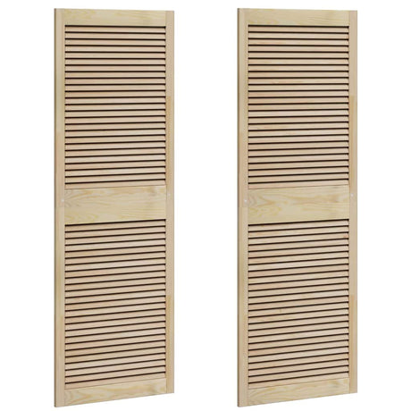 Vidaxl kastdeur 2 pcs naturel 170 x 2,1 x 59,5 cm massief grenenhout