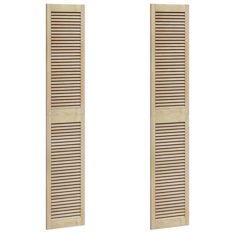 Vidaxl kastdeur 2 pcs naturel 201 x 2,1 x 39,5 cm massief grenenhout