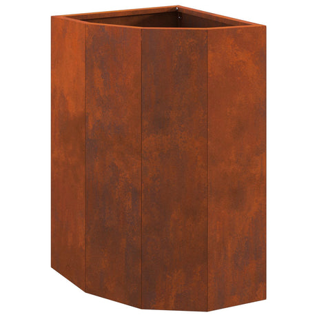 Vidaxl hoek plantbak roestig 30 x 30 x 50 cm cortenstaal