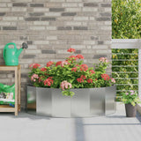 Vidaxl plantenbak zilver 120 x 60 x 35 cm gegalvaniseerd staal