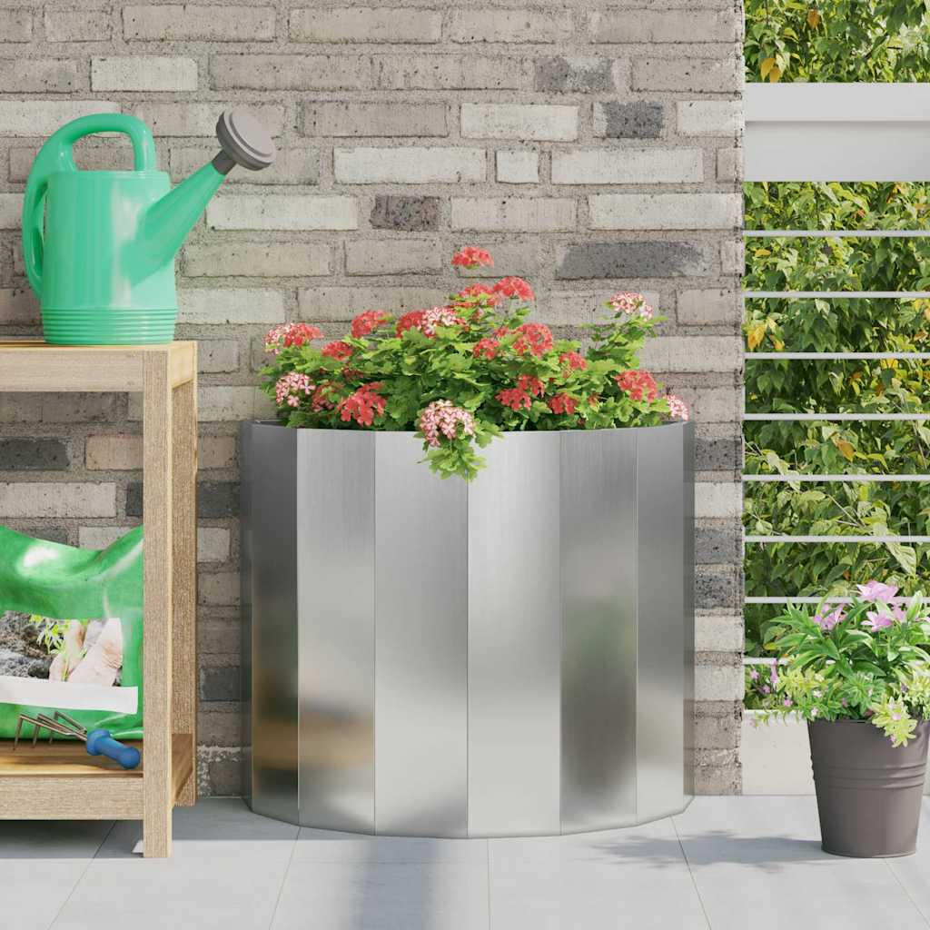Vidaxl plantenbak zilver 60 x 30 x 50 cm gegalvaniseerd staal