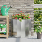 Vidaxl plantenbak zilver 60 x 30 x 50 cm gegalvaniseerd staal