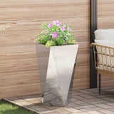 Vidaxl plantenbak zilver 40 x 40 x 75 cm roestvrij staal