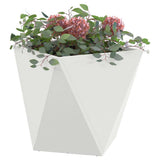 Vidaxl plantenbak wit 50 x 50 x 50 cm staal