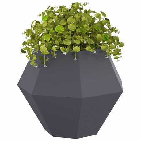 Vidaxl plantenbak antraciet 75 x 75 x 60 cm staal
