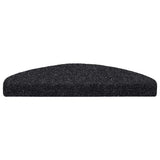 Vidaxl trapmatten zelfklevend 30 stuks 65x21x4 cm zwart halfrond groot