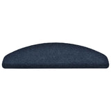 Vidaxl trapmatten zelfklevend 30 stuks 65x21x4 cm marineblauw halfrond groot