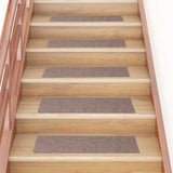 Vidaxl trapmatten zelfklevend 30 stuks 76x20 cm lichtbruin rechthoekig