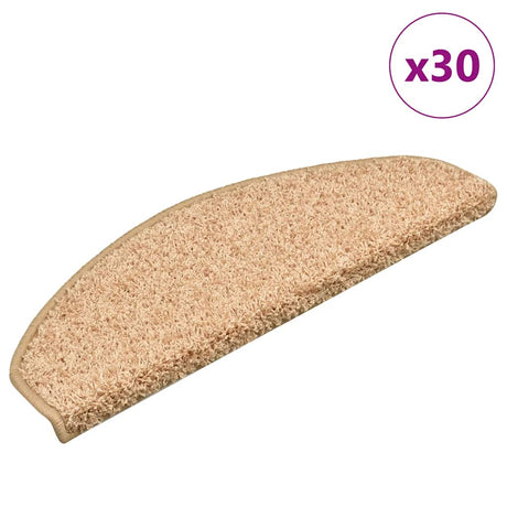 Vidaxl trapmatten 30 st 65x21x4 cm goud halfrond groot
