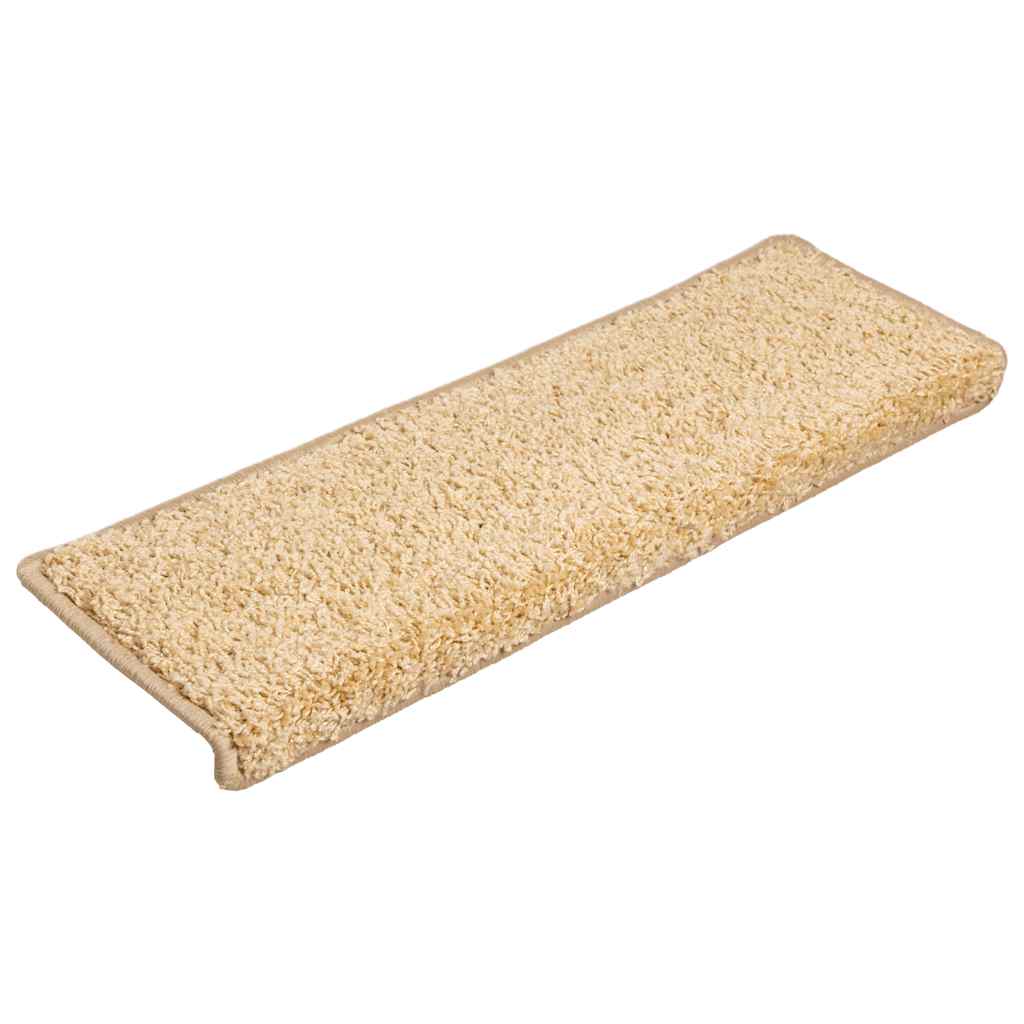 Vidaxl trapmatten 30 st 65x21x4 cm crème met rechthoekige rand