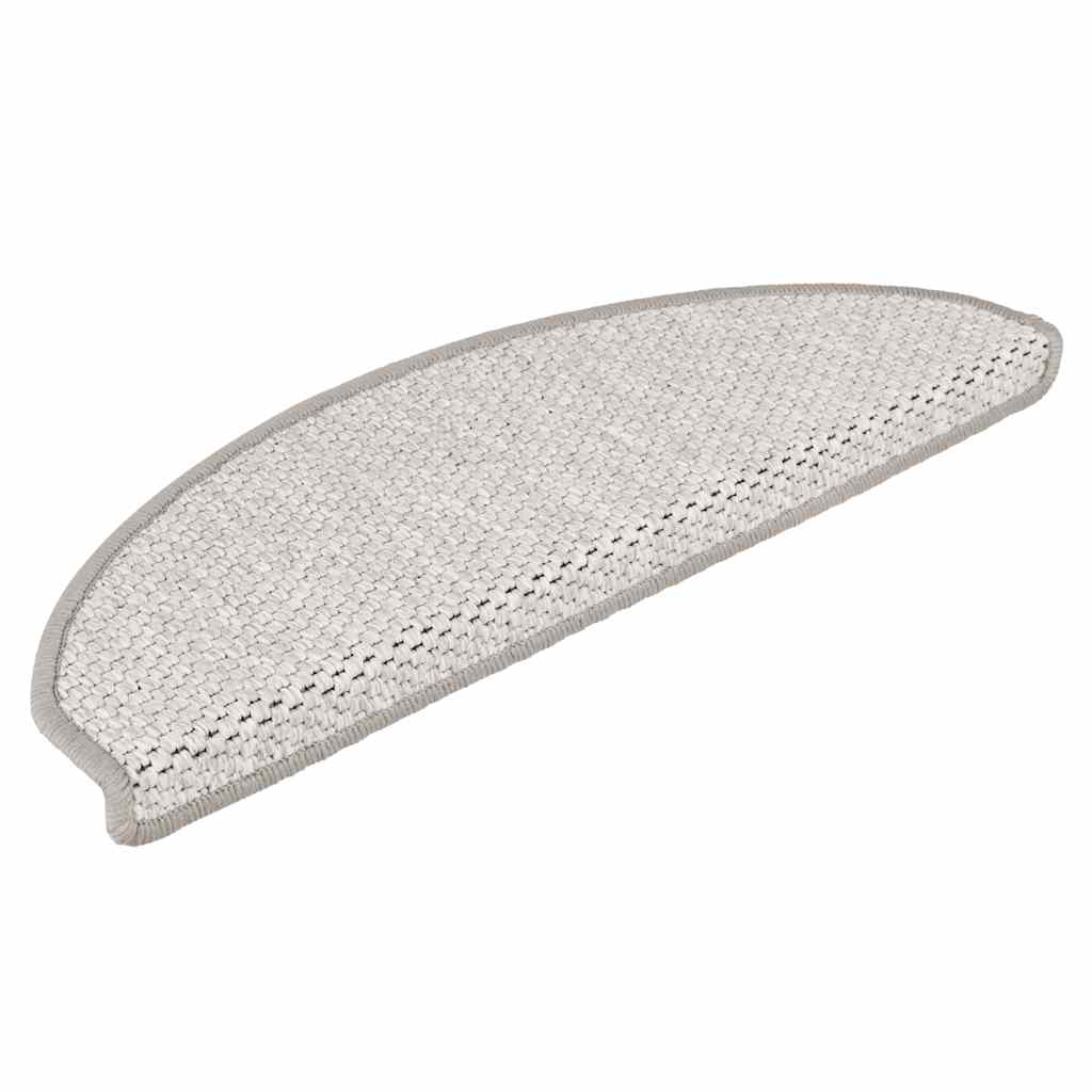 Vidaxl trapmatten zelfklevend sisal-look 30 st 65x21x4 cm platina